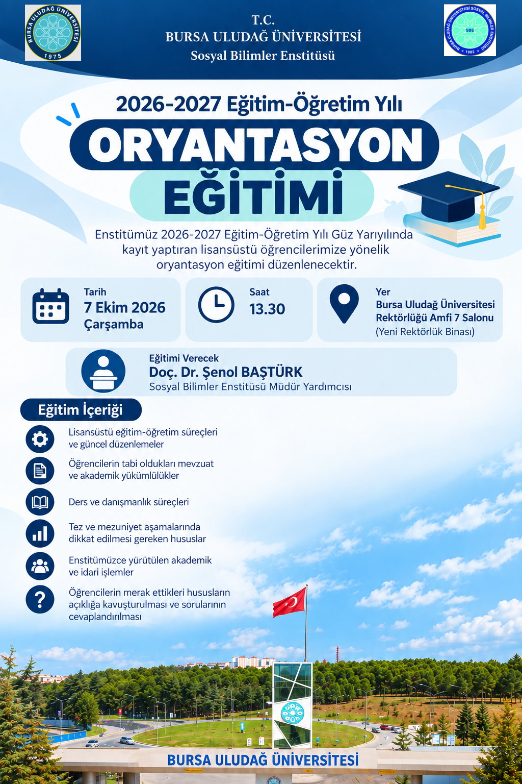  2026-2027 Eğitim-Öğretim Yılı Oryantasyon Eğitimi